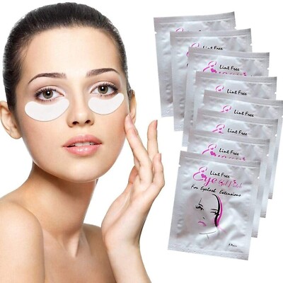 Eyelash Lash Extensions Under Eye Gel Pads Lint Patches Makeup Salon 10 pair