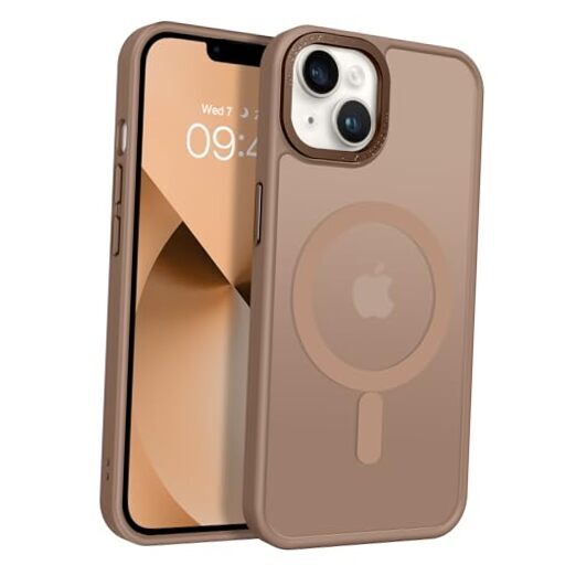 Magnetic for iPhone 13 Case & iPhone 14 Case [Compatible with Magsafe] Brown