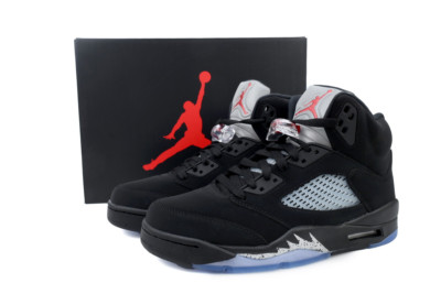 Air Jordan 5 黒/赤/銀 Air Jordan 5 Retro OG 'Metallic' Men's Free Shipping 845035