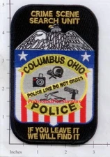 Ohio - Columbus Crime Scene Search Unit OH Police Dept Patch