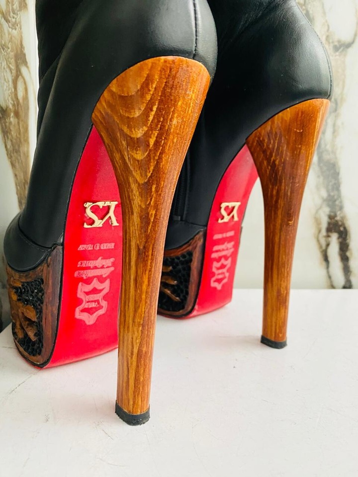 Bottes Talons Femme Yaroslav Shulzhenko By Gianmarco Lorenzi Pointure 36 - Modèle Rare