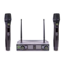Q-audio Qwm1950 Dual Uhf Wireless Mic System + 2 Handheld Mics (606.5-613.5mhz)