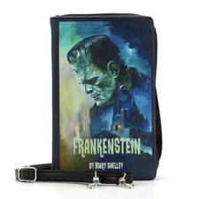 Spookyville Critters Frankenstein Book Clutch Bag in Vinyl