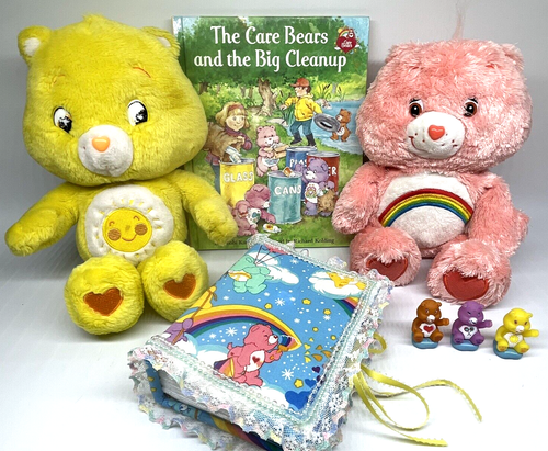Vintage Care Bears Lot Plüsch Buch Figuren OOAK Fotoalbum Funshine Cheer MEHR