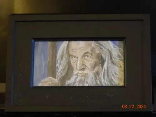 Watercolour Painting of Gandolph The Gray Custom Framed