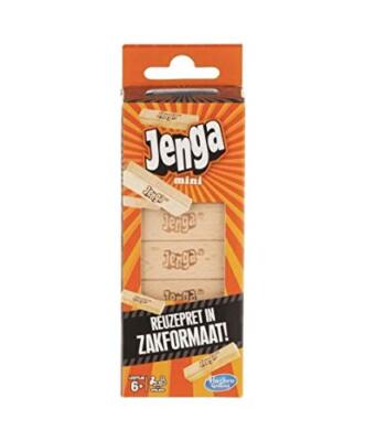Hasbro Jenga Mini 18 Klötze - Ideal für Reisen