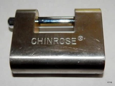 NO KEYS Chinrose Armored Safety Padlock 3/8" Shaft Dia.