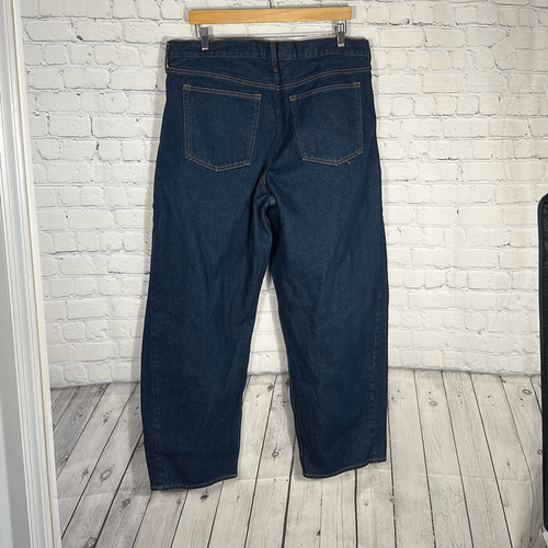 Abercrombie & Fitch The Barrel Jeans Mid Rise Curve Love Jeans 32 lang dunkle Waschung - Bild 6 von 9