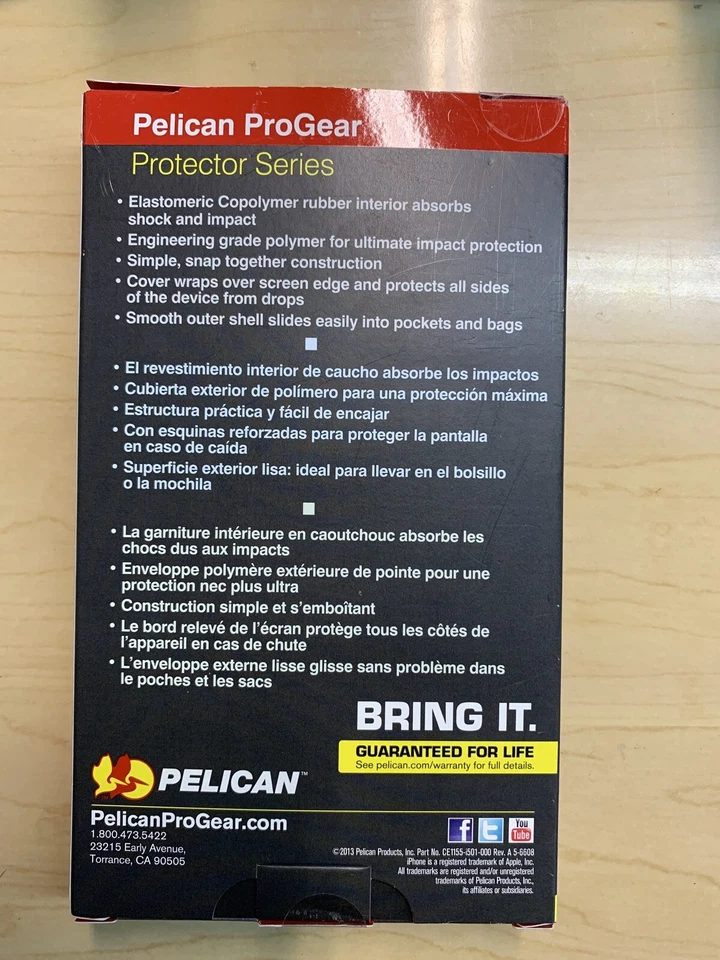 Funda Protectora Pelican CE1150 Serie Progear iPhone 5/5S/SE 1ª 2016 Roja/Negro Foto 2 de 4