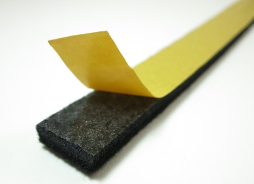 Tiras de fieltro 35 mm de ancho, 6 mm de espesor a partir de 1 m - cinta de fieltro negra - fuerte autoadhesiva - Imagen 3 de 7