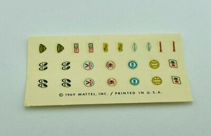 Hot Wheels Redline THE SPOILERS Waterslide ORIGINAL Decal Sheet 