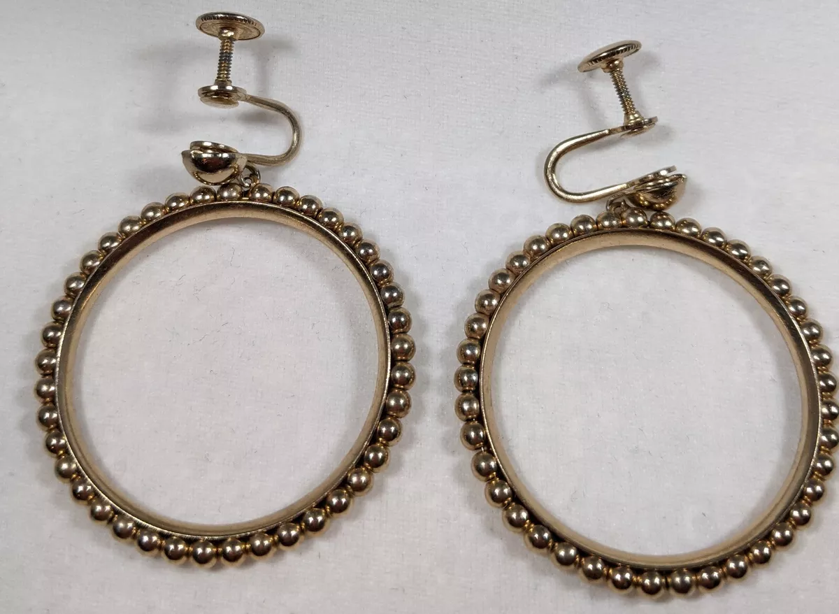 Vintage screw back earrings deals ebay