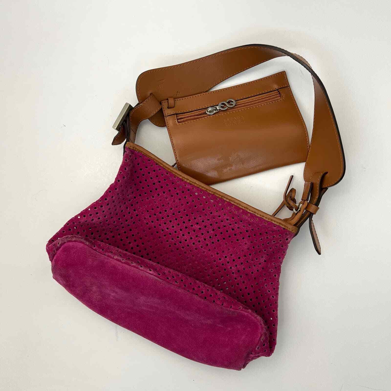 Escada Sport Mini Shoulder Bag Pink Perforated Su… - image 4