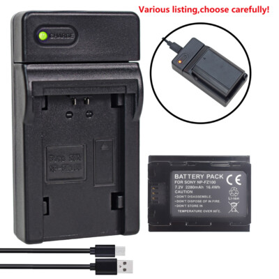 NP-FZ100 Battery or charger for Sony Alpha A7C II α7C II Alpha