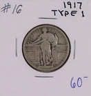 1917 Type-1 Standing Liberty Quarter  Vg/ F Very Good / Fine