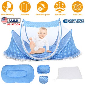 Foldable Infant Baby Mosquito Net Tent Travel Instant Crib Mattress Bed Pillow Ebay