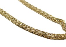 9ct yellow gold square spiga chain bracelet 7.5 inch  uk hallmarked gold new