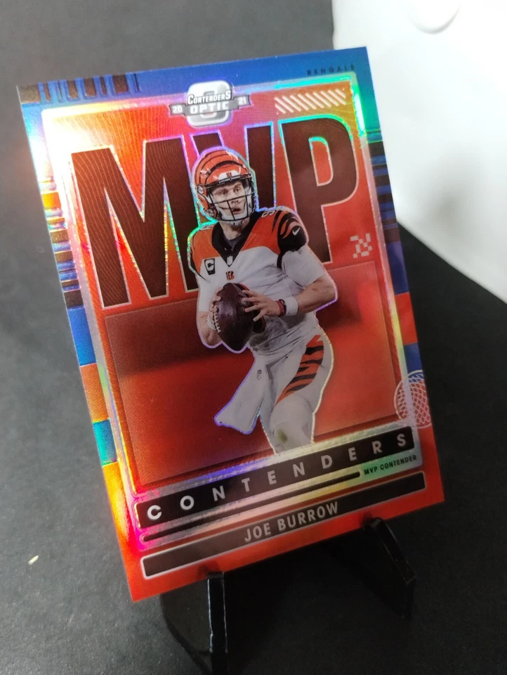 Joe Burrow 2021 Panini Contenders Optic Blue Holo MVP Contenders #37/99 MVP-JBU - Image 2 of 4