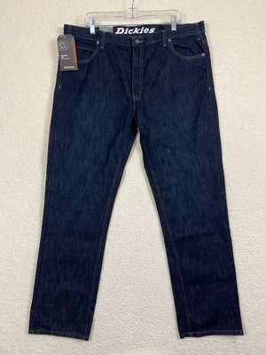 Dickie Jeans Mens Size 40x32 Regular Fit Straight Leg Blue Wash XD730HTI NEW