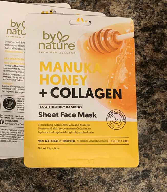 Manuka Honey + Collagen Sheet Face Mask – By Nature Skincare Global