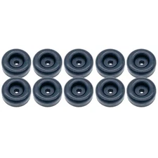 (10) Cargo Trailer Ramp Door Replacement Black Rubber Bumper 2.5" Round