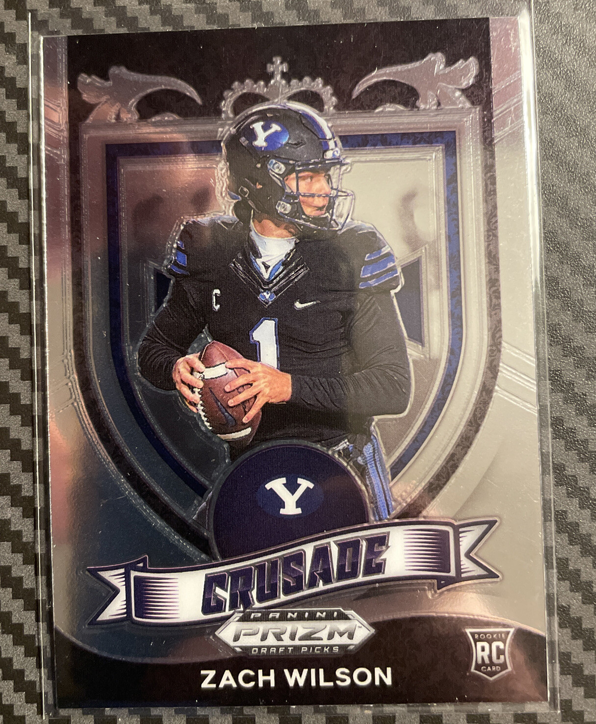 Zach Wilson 2021 Prizm Draft Picks Crusade Rookie RC BYU Cougars New York Jets