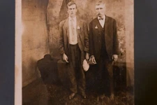 RPPC Yohe Fisher & Charles Obrine Under US Flag Real Photo Postcard