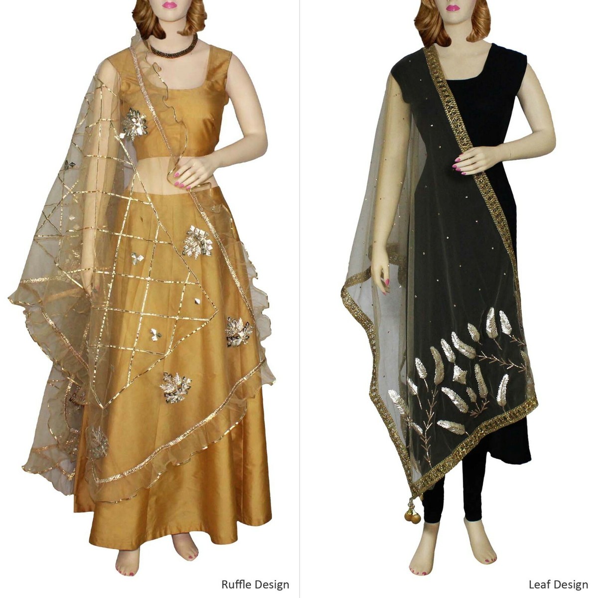 hijab with net dupatta