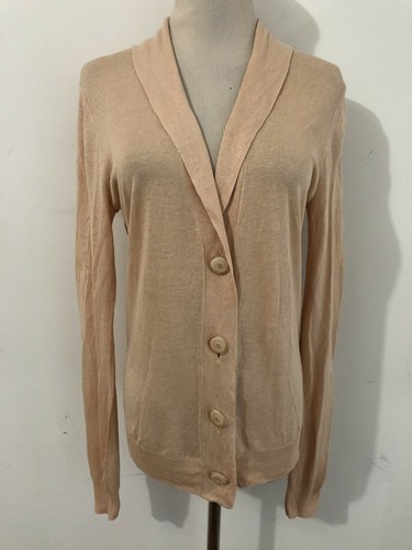 J.CREW Silk/Linen Collared Cardigan 