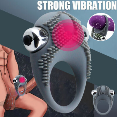 Vibrating Cock Ring Waterproof Penis Vibrator Clit-Orgasm for Men Couple  Sex Toy