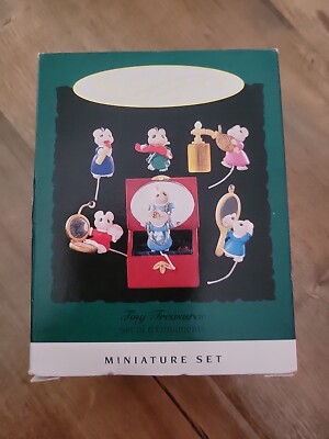 1995 Hallmark Miniature Ornament Tiny Treasures Set of 6