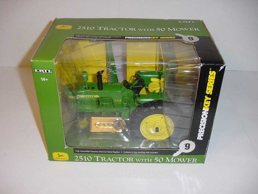1/16 John Deere 2510 W/50 serie 9 teclas de precisión Cortacésped Tractor por Ertl Con Caja 1/16 John Deere 2510 W/50 serie 9 teclas de precisión Cortacésped Tractor por Ertl Con Caja