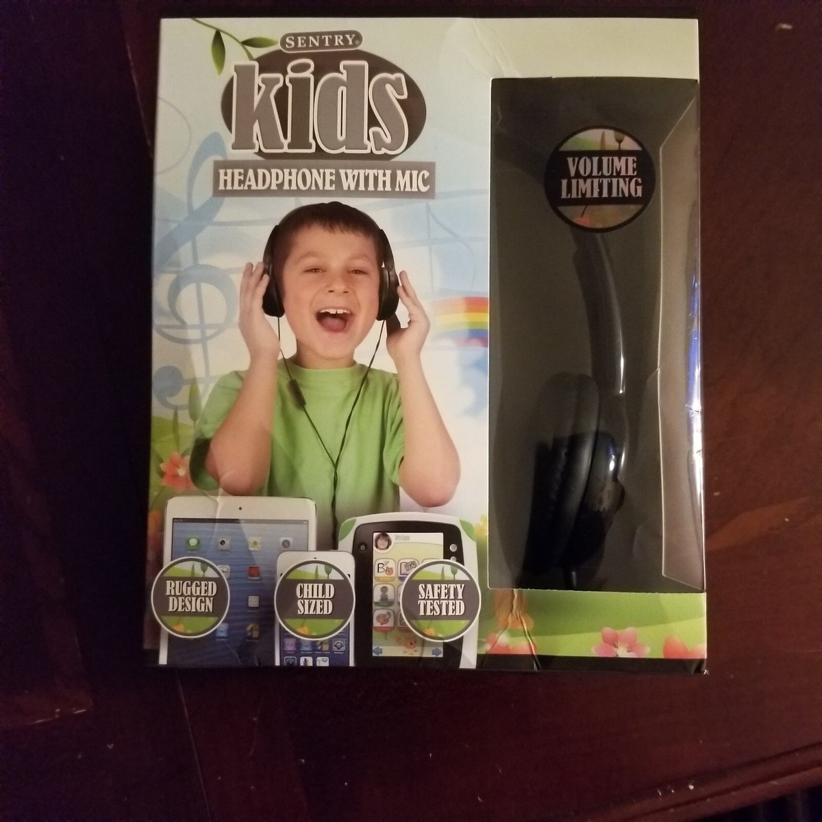 Sentry Kids Volume Limiting Headphone Black With Mic New/Sealed