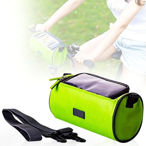 Bike Frame Bag, Cycle Waterproof Handlebar Bicycle Bag Large Green - Picture 2 of 7