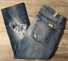 7 For All Mankind Women  s Skinny Distressed Authentic Light Jeans SZ 26 27x28 