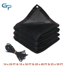 Leaf Net Pool Cover Protective Mesh Cover With Reinforcement Edge and Rope Black