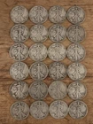 Lot Of 24 Walking Liberty Half Dollars - 90% Silver  - All Included! Must See!