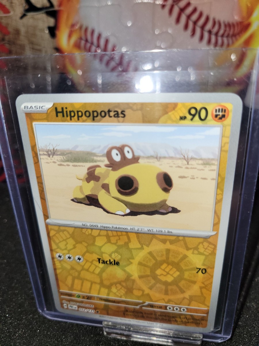 Pokemon Hippopotas 052/131 Prismatic Evolutions Reverse Holo Card
