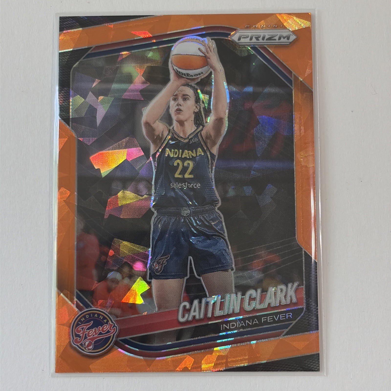 2025 Panini Prizm WNBA - Caitlin Clark #22 Orange Ice Prizm