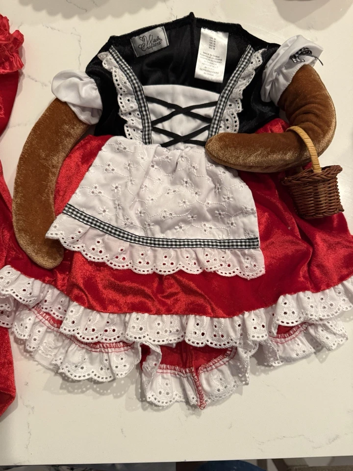 Disfraz de perro Caperucita Roja Bruja Artesanos - Talla M - Capa + Vestido Foto 2 de 4