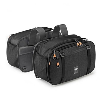 NEW Kappa Motorcycle Alpha Range Expandable 25 Liter Side Bags Black AH202