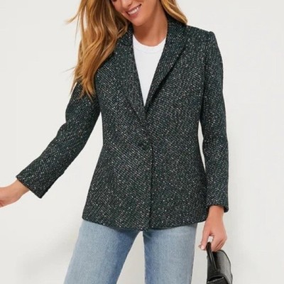 NWT Tuckernuck Basalt Emerald Tweed Jacket Blazer Sz M