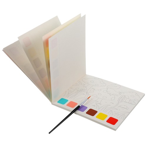 Colorare La Carta Bambino Che Fa Primi Passi Libro Di Pittura Ad Acquerello - Foto 12 di 12
