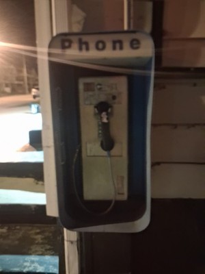 Phone Wall Mounted Public Payphone Style Collectible Telephone Unit ''Phone'' Sign
