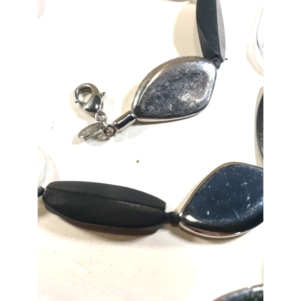 Chico's Resign 悬挂皮带透明黑色银色轻微磨损 1960 年代风格... — 第 4/4 张图片