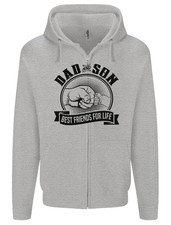 Dad  Son Best Friends Father's Day Mens Zip Up Hoodie