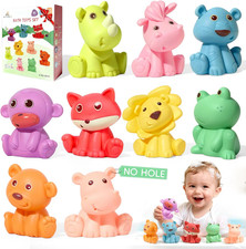 Baby Bath Toys for Babies 6-12 Months, 9 PCS  Sealed, No Hole  Mold Free Bath