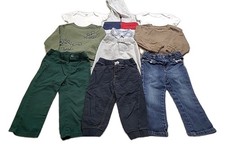 10PC Little Boys Size 24 Months Long Short Sleeve Shirts Pants Sweatshirt Jacket