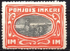 timbre Ingrie du Nord  1920 récolte des pommes de terre