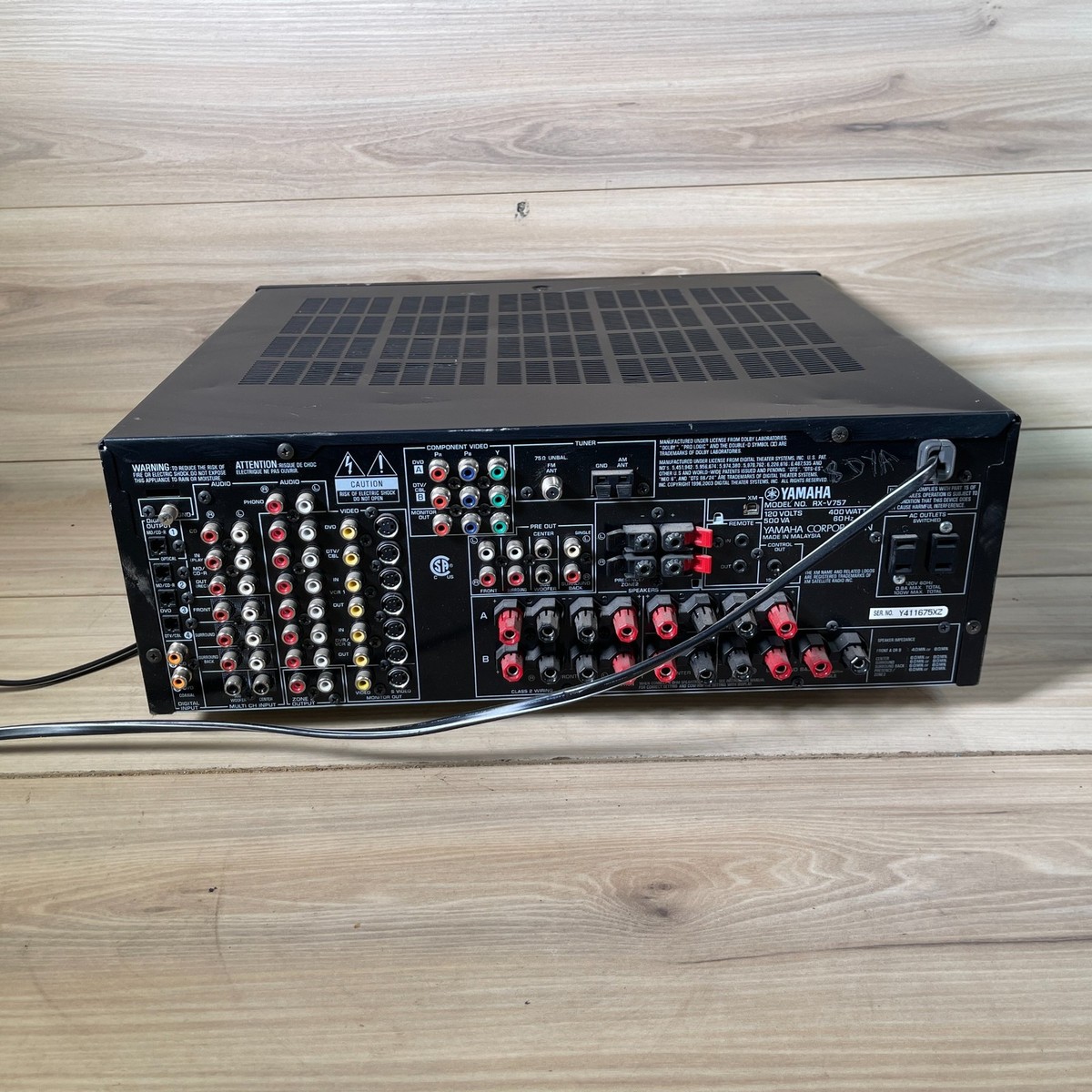 Yamaha RX-V757 Natural Sound 7.1-Channel AV Receiver Black 400